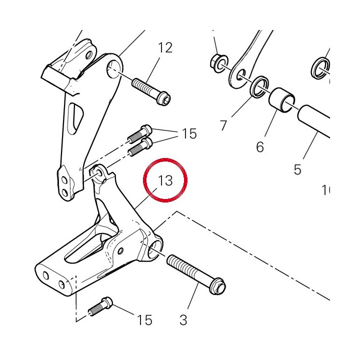 Support inférieure — réf. 8291G911BA | Ducati Store