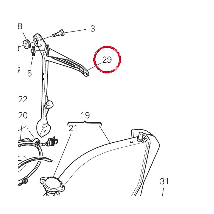 Support gauche 82718811A — réf. 82718811A | Ducati Store