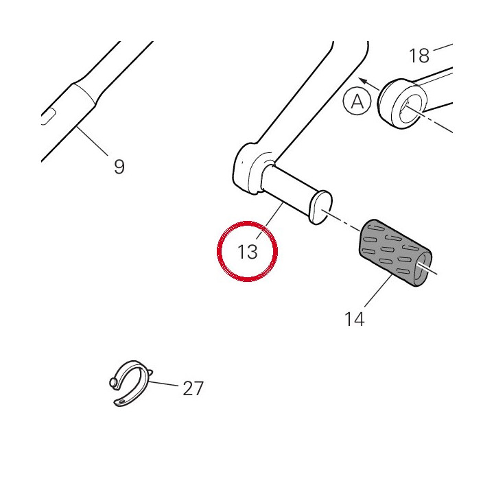Levier de commande — réf. 45613411AB | Ducati Store