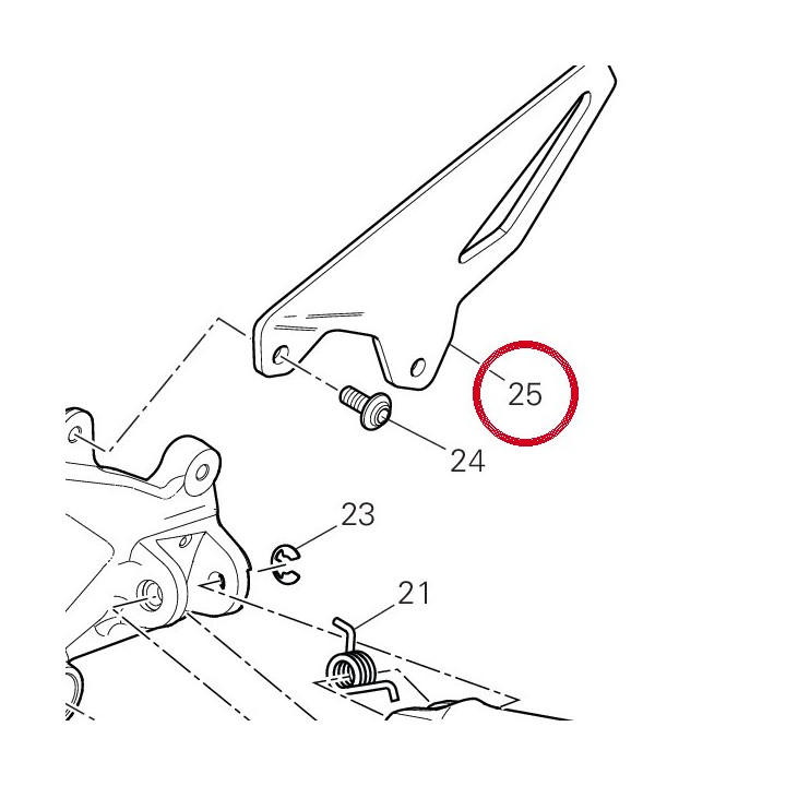 Pare-Talon avant gauche — réf. 24716141AB | Ducati Store