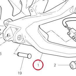 Plaque D. avant 82414002AB — réf. 82414002AB | Ducati Store