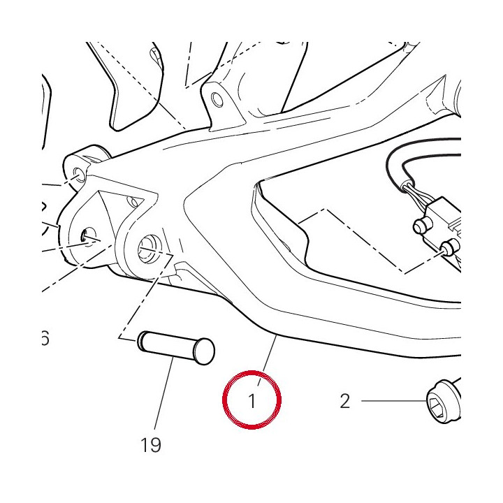 Plaque D. avant 82414002AB — réf. 82414002AB | Ducati Store