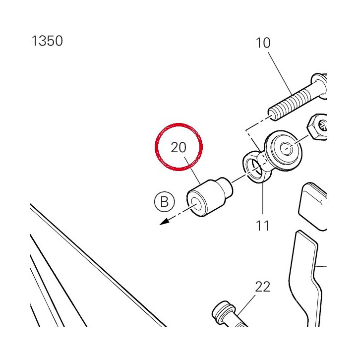 Entretoise 71611741AA — réf. 71611741AA | Ducati Store