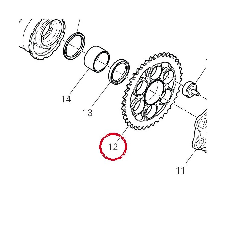 Courrone D42 49412041AA — réf. 49412041AA | Ducati Store