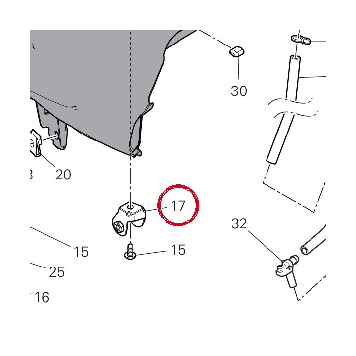 Bride gauche 8301G061AB — réf. 8301G061AB | Ducati Store