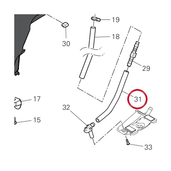 Tuyau drainage 59019451A — réf. 59019451A | Ducati Store