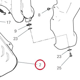 Calotte gauche 46026981AA — réf. 46026981AA | Ducati Store