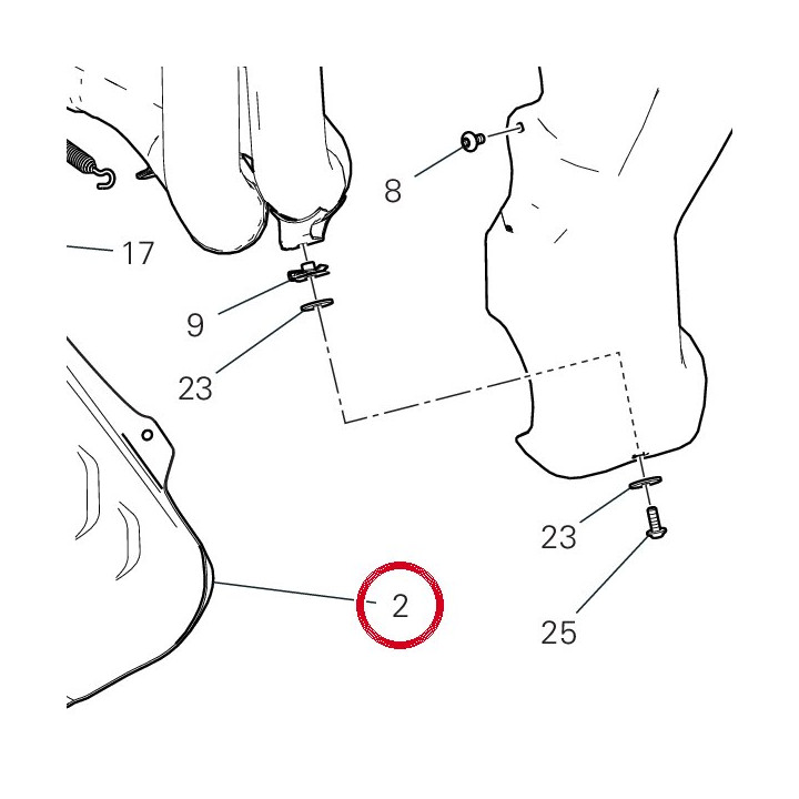 Calotte gauche 46026981AA — réf. 46026981AA | Ducati Store