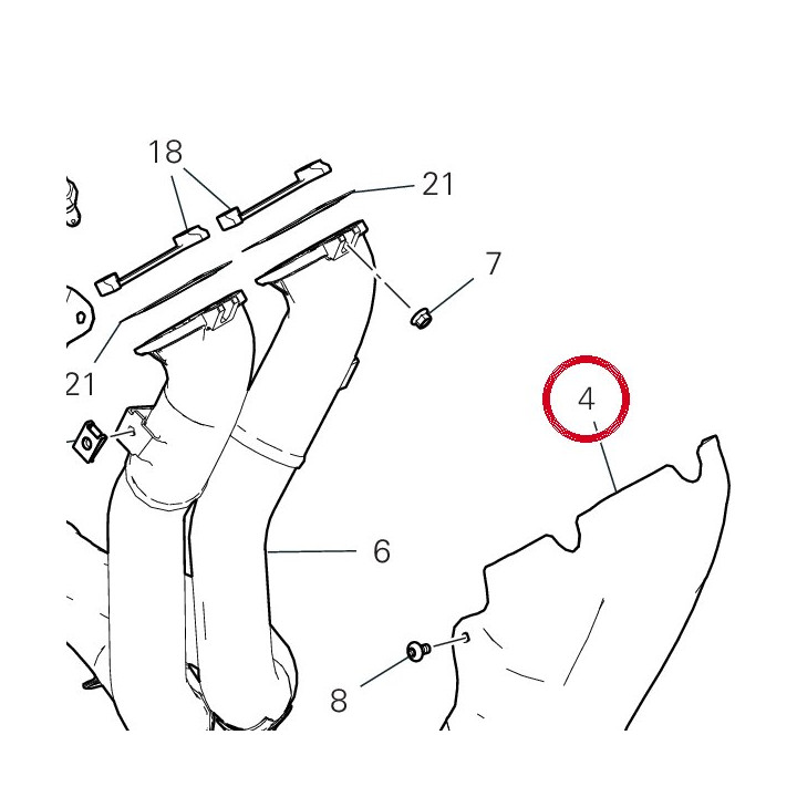 Pare-Chaleur devant — réf. 46110553B | Ducati Store
