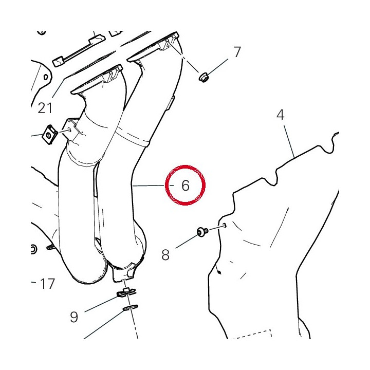 Collecteur D'Echappement — réf. 57014866B | Ducati Store