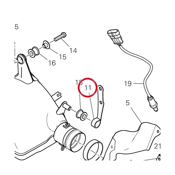 Support silencieux gauche — réf. 57610991AA | Ducati Store