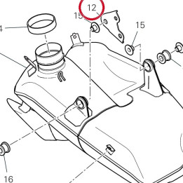 Support silencieux droit — réf. 57610981AA | Ducati Store
