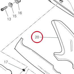 Panneau insonorisant gauche — réf. 48611271A | Ducati Store