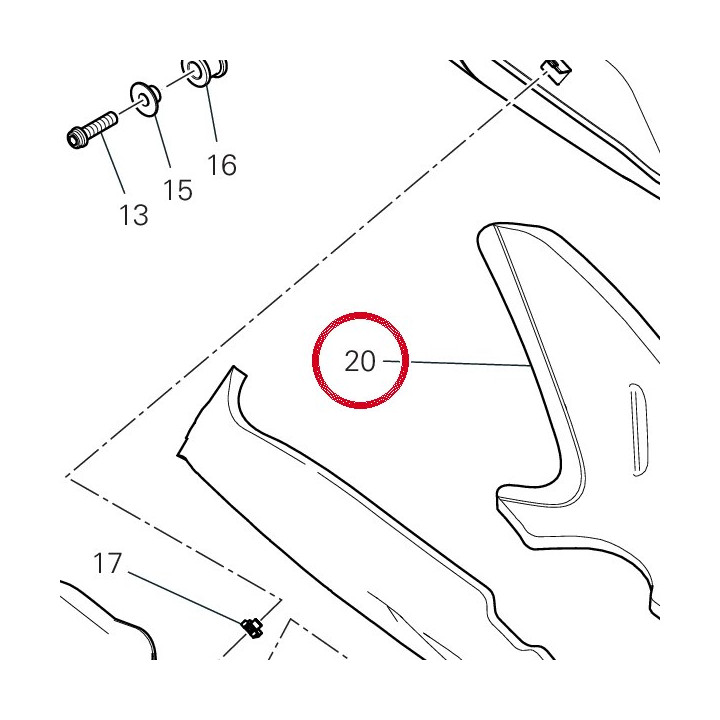Panneau insonorisant gauche — réf. 48611271A | Ducati Store
