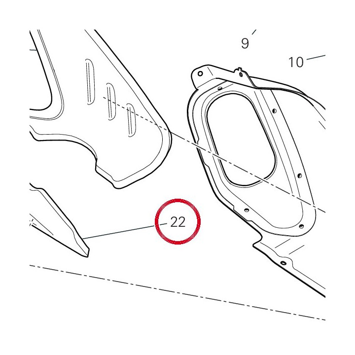 Panneau insonorisant droit — réf. 48611281A | Ducati Store