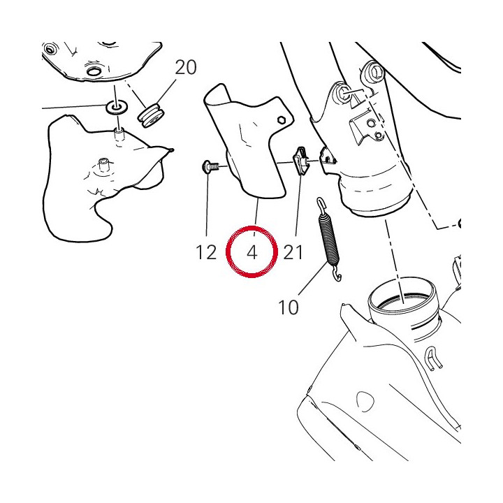Pare-Chaleur inférieur — réf. 46111141A | Ducati Store