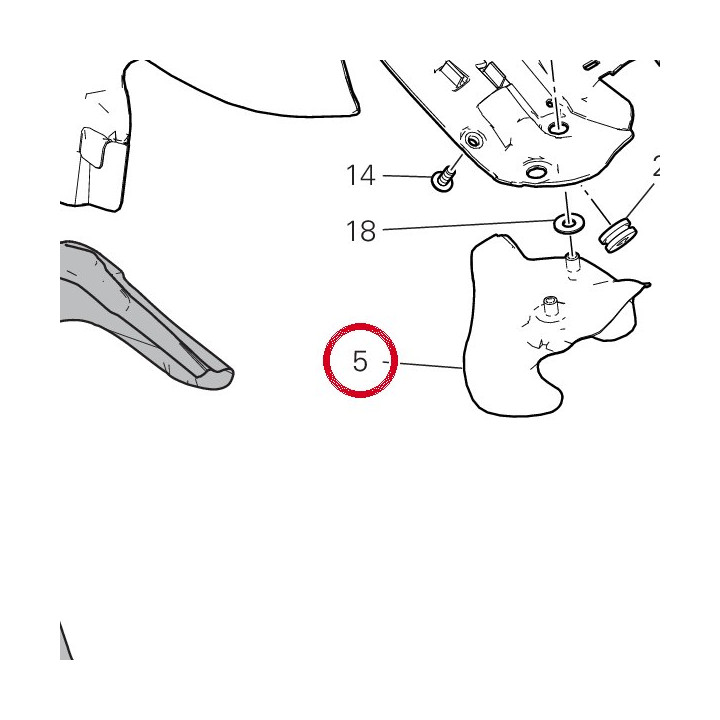 Pare-Chaleur supérieur — réf. 46111132A | Ducati Store