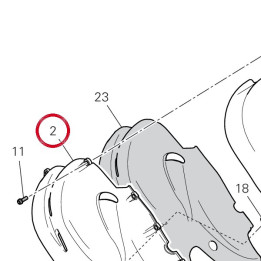 Pare-Chaleur droit 4601G351B — réf. 4601G351B | Ducati Store