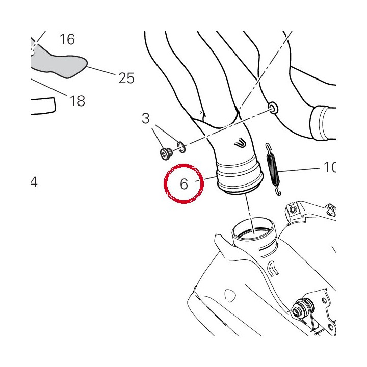 Tuyau d' échappement — réf. 57014874C | Ducati Store