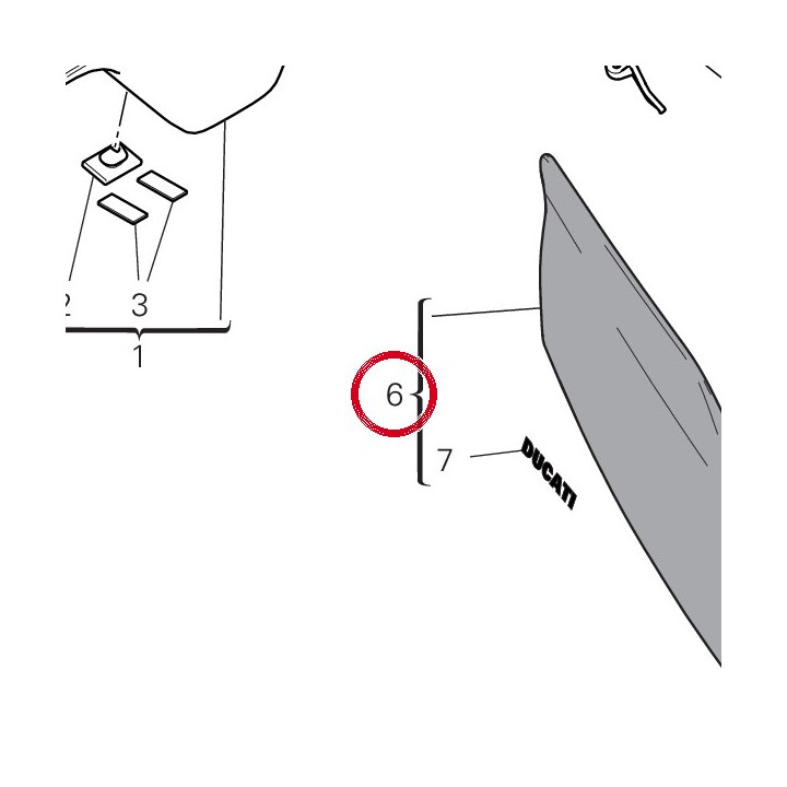 Panneau lateral droit — réf. 48212471AH | Ducati Store