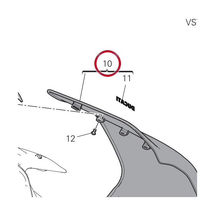 Panneau lateral gauche — réf. 48212461AH | Ducati Store
