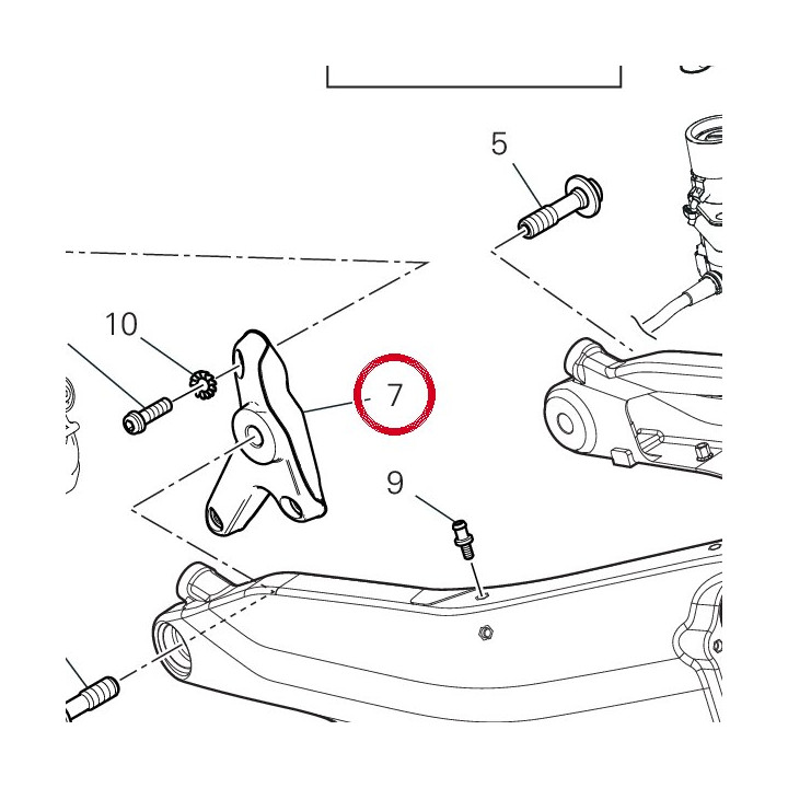 Support droit 82919242AA — réf. 82919242AA | Ducati Store