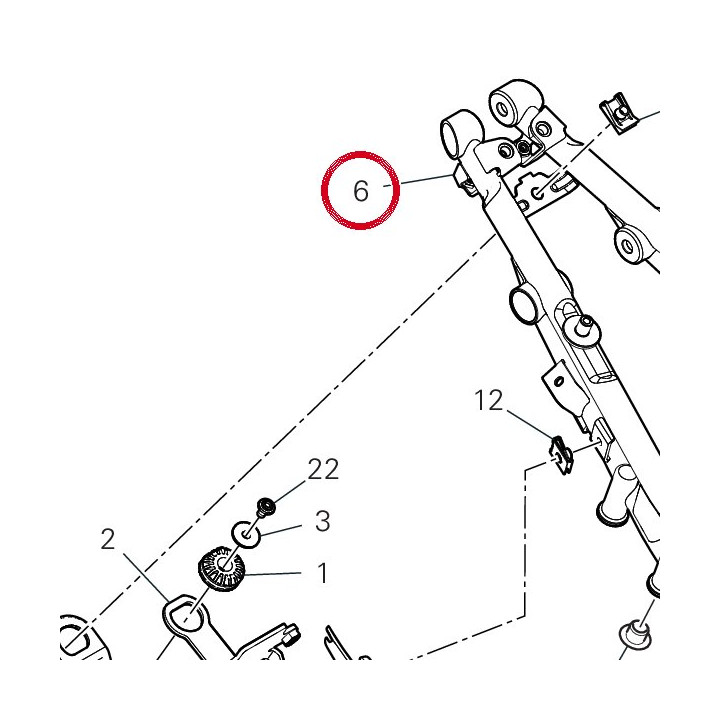 Bride arrière 47018334DA — réf. 47018334DA | Ducati Store