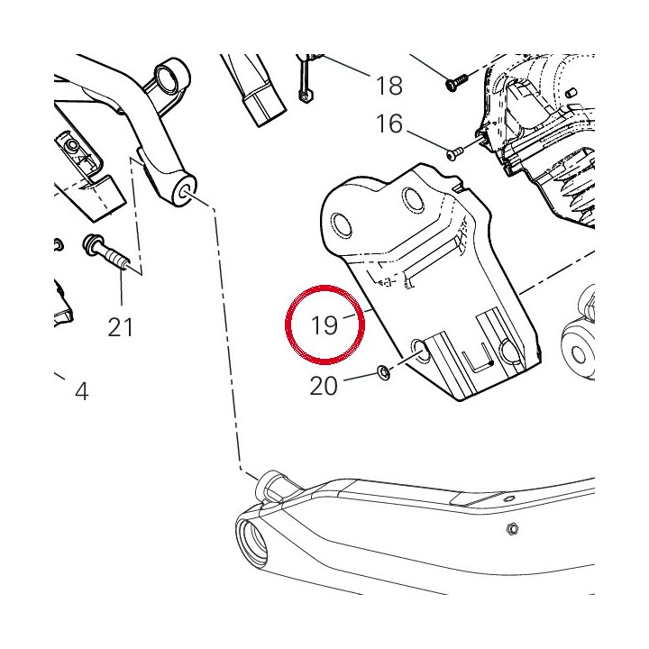 Panneau insonorisant gauche — réf. 48612041B | Ducati Store