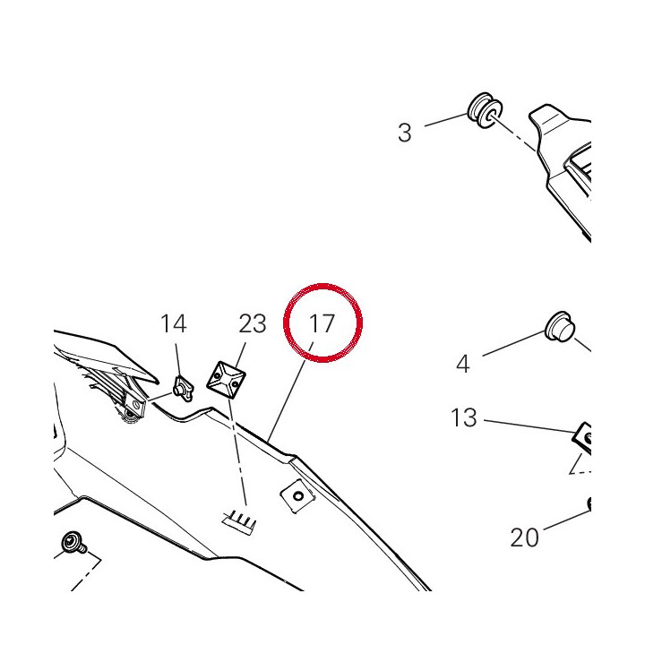 Cache inférieur 48216953A — réf. 48216953A | Ducati Store