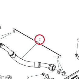 Tuyau de refoulement huile — réf. 54911402A | Ducati Store