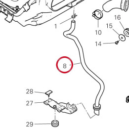 Tuyau drainage airbox — réf. 59019281A | Ducati Store