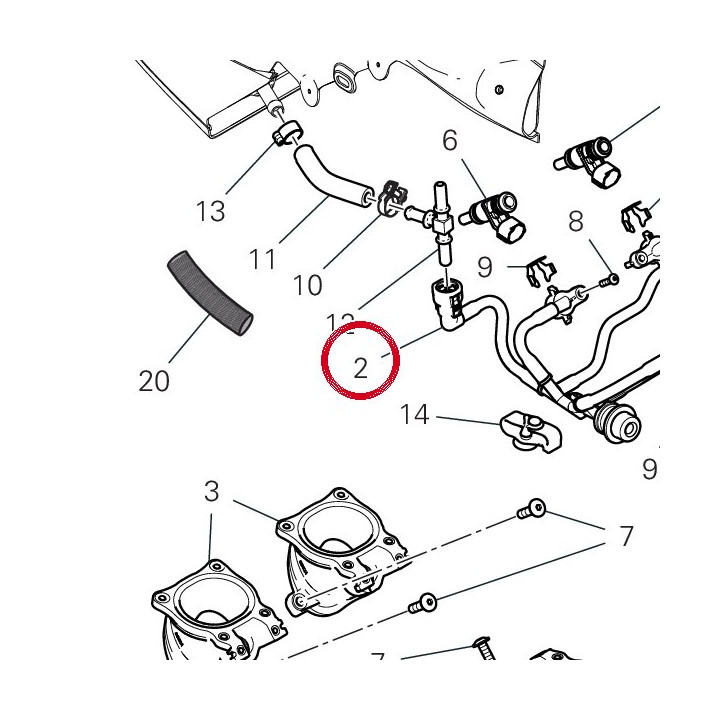 Tour parcours tuyaux — réf. 59024144B | Ducati Store