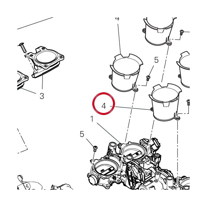 Entonnoir venturi prise air — réf. 13510692A | Ducati Store