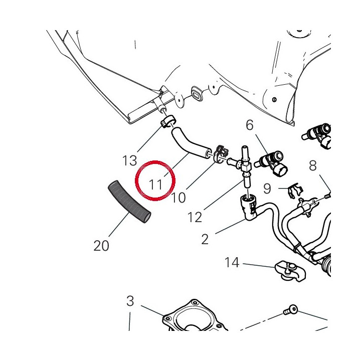 Tuyau 59018461C — réf. 59018461C | Ducati Store
