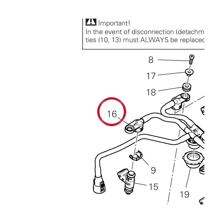 Tour parcours tuyaux — réf. 59024133B | Ducati Store