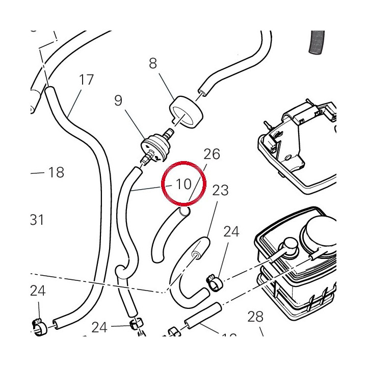 Tuyau 93512321A — réf. 935Z0531A | Ducati Store