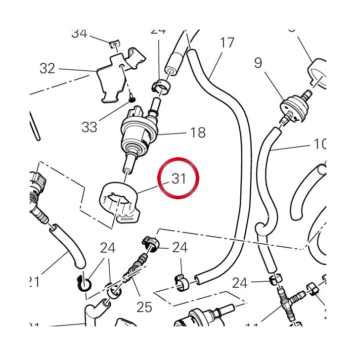 Purge valve support chn — réf. 70011411A | Ducati Store