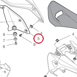 Joue interne gauche — réf. 4801A731A | Ducati Store