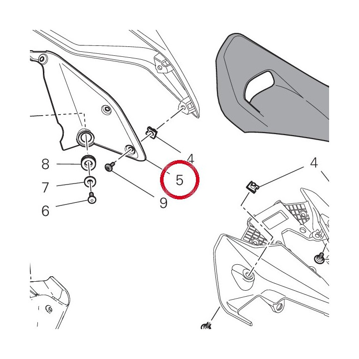 Joue interne gauche — réf. 4801A731A | Ducati Store