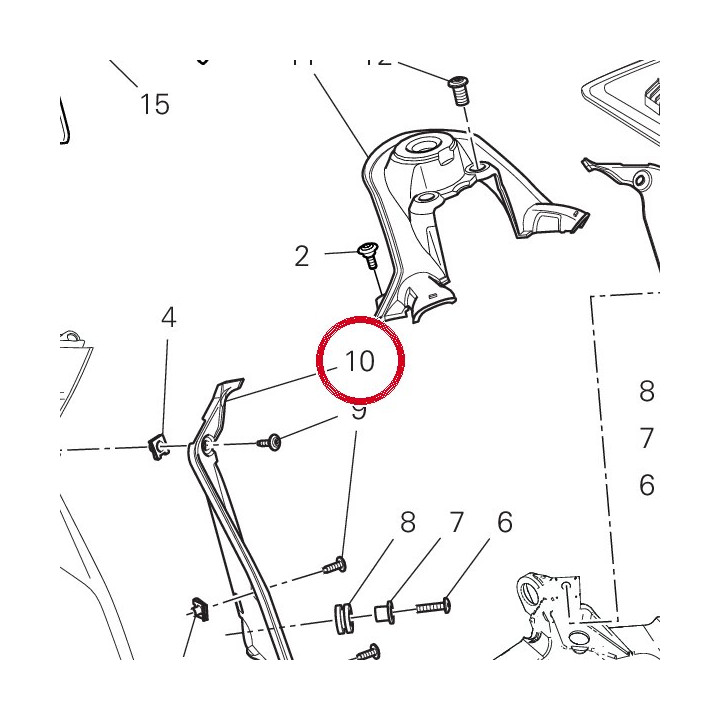 Joue interne droite — réf. 4801A742A | Ducati Store