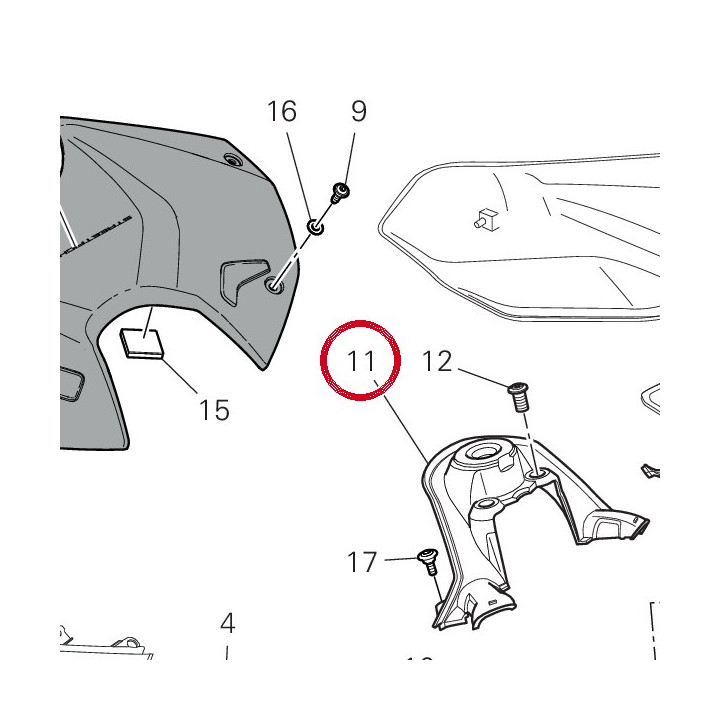Couvercle contacteur — réf. 4601H321A | Ducati Store