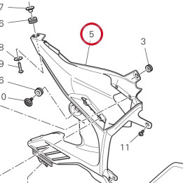 Flanc de carénage — réf. 4801A671A | Ducati Store