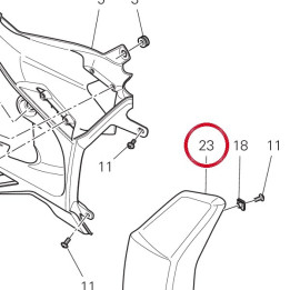 Black rh cover 4801A691BB — réf. 4801A691BB | Ducati Store