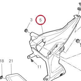 Flanc de carénage — réf. 4801A681A | Ducati Store