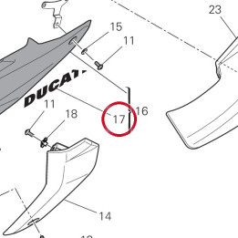 Deca Ducati nera puntale sx — réf. 4381F711A | Ducati Store