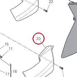 Aile gauche inférieure — réf. 480PB141A | Ducati Store