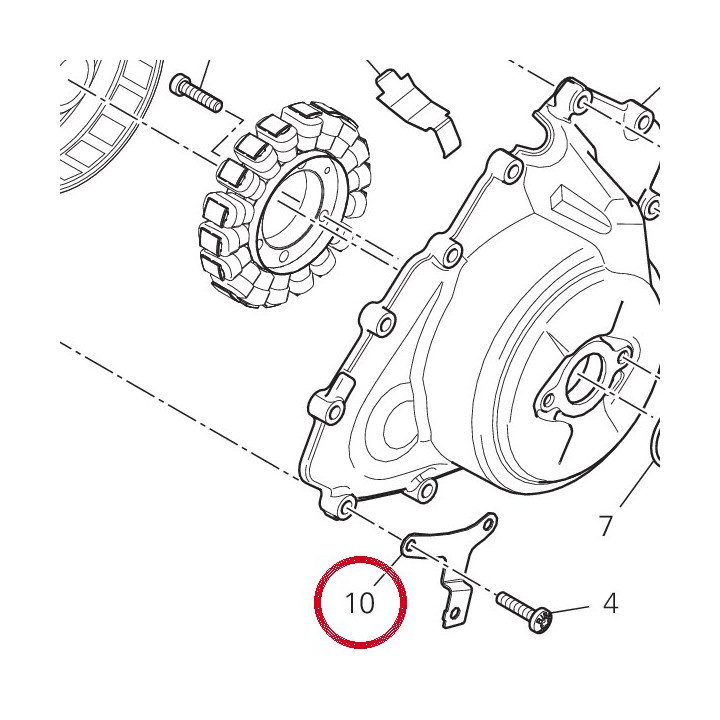 Bride gauche 8301H841BA — réf. 8301H841BA | Ducati Store