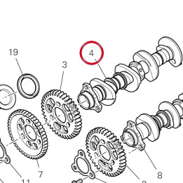 Arbre À cames admission — réf. 14815572A | Ducati Store
