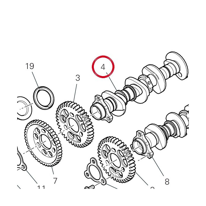Arbre À cames admission — réf. 14815572A | Ducati Store