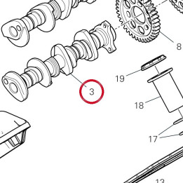Arbre À cames échappement — réf. 14815562A | Ducati Store